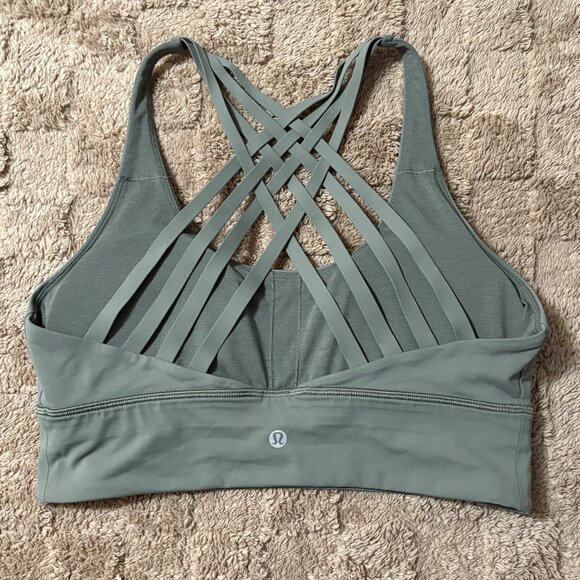 Like New Lululemon Free To Be Moved Bra Grey Sage A/B Cup Activewear 10 - Picture 6 of 8